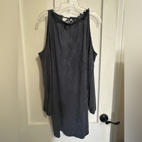 Suede Grey Dress with pockets, heavy good quality never worn - Picture 1 of 3